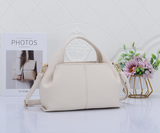 Premium Vegan Leather Off White Sling Vanilla Handbag