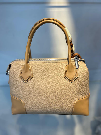 Versatile & Vegan: The Detachable Scarf Handbag Apricot