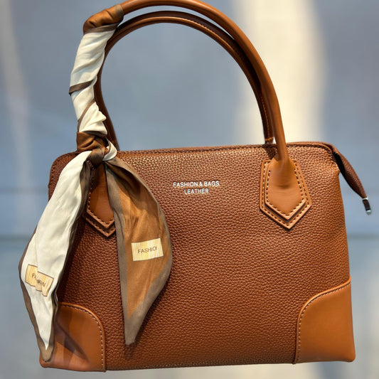 Versatile & Vegan: The Detachable Scarf Handbag Brown