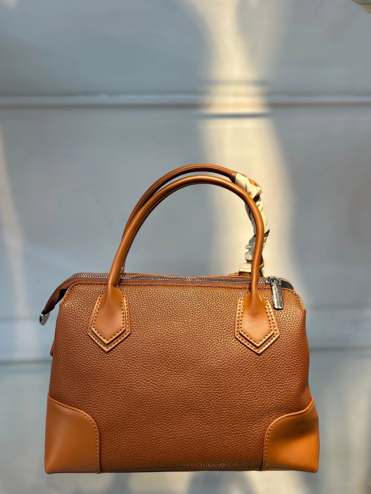 Versatile & Vegan: The Detachable Scarf Handbag Brown