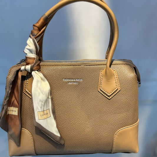 Versatile & Vegan: The Detachable Scarf Handbag Khakhi