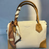 Versatile & Vegan: The Detachable Scarf Handbag White