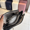 Black Textured Vegan Leather Sling Bag | Zip Pocket