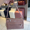Pink Textured Vegan Leather Sling Bag | Zip Pocket-02