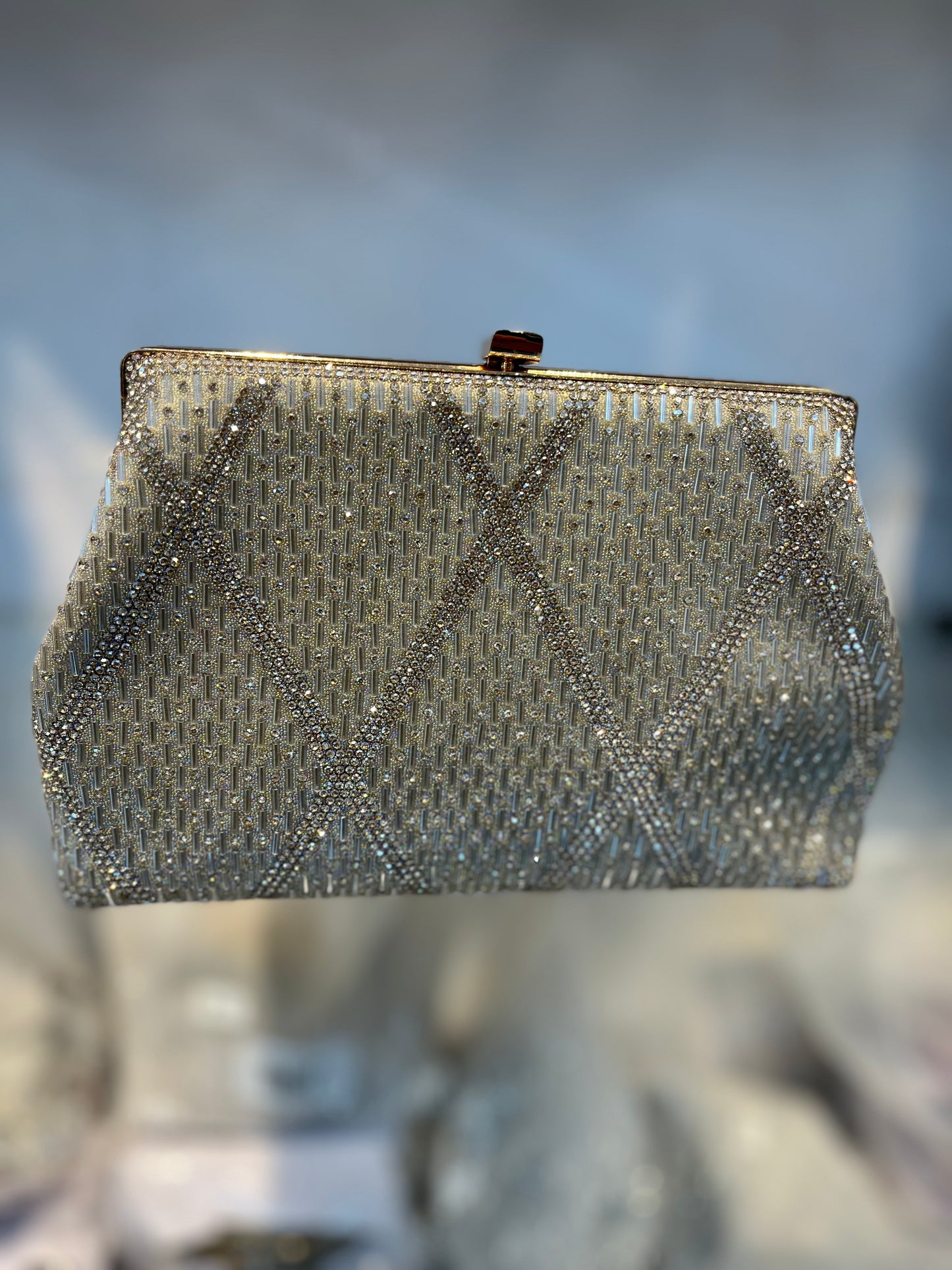 The Opulent Beaded Clutch Golden