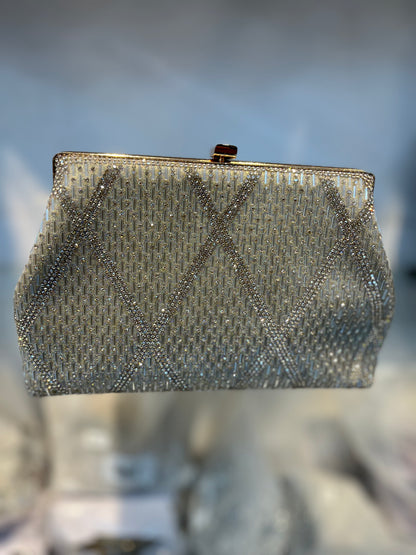 The Opulent Beaded Clutch Golden