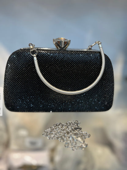 Glam and Shine: The Black Evening Clutch