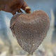 Rose Gold Dazzle Heart Clutch | Crystal Fringe Party Handbag image 4