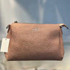 Pink Textured Vegan Leather Sling Bag | Zip Pocket