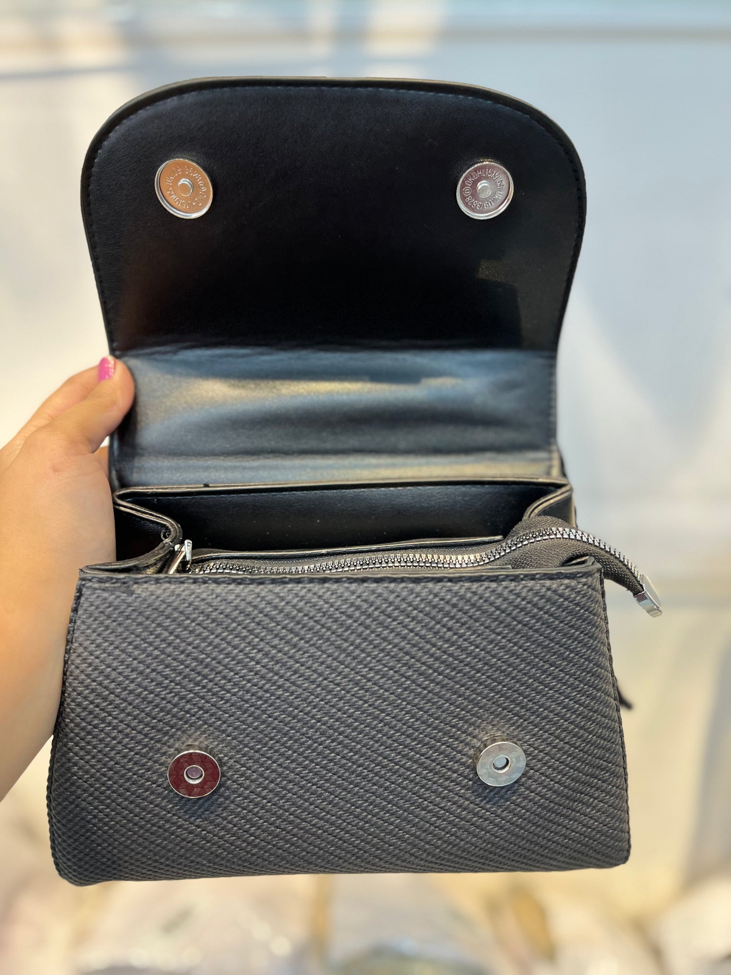Elegant Black Faux Leather Top Handle Bag with Scarf Accent - Perfect for a Fashionable Look 02