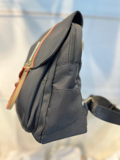 Water-Resistant Black Backpack with Imported Matte Fabric