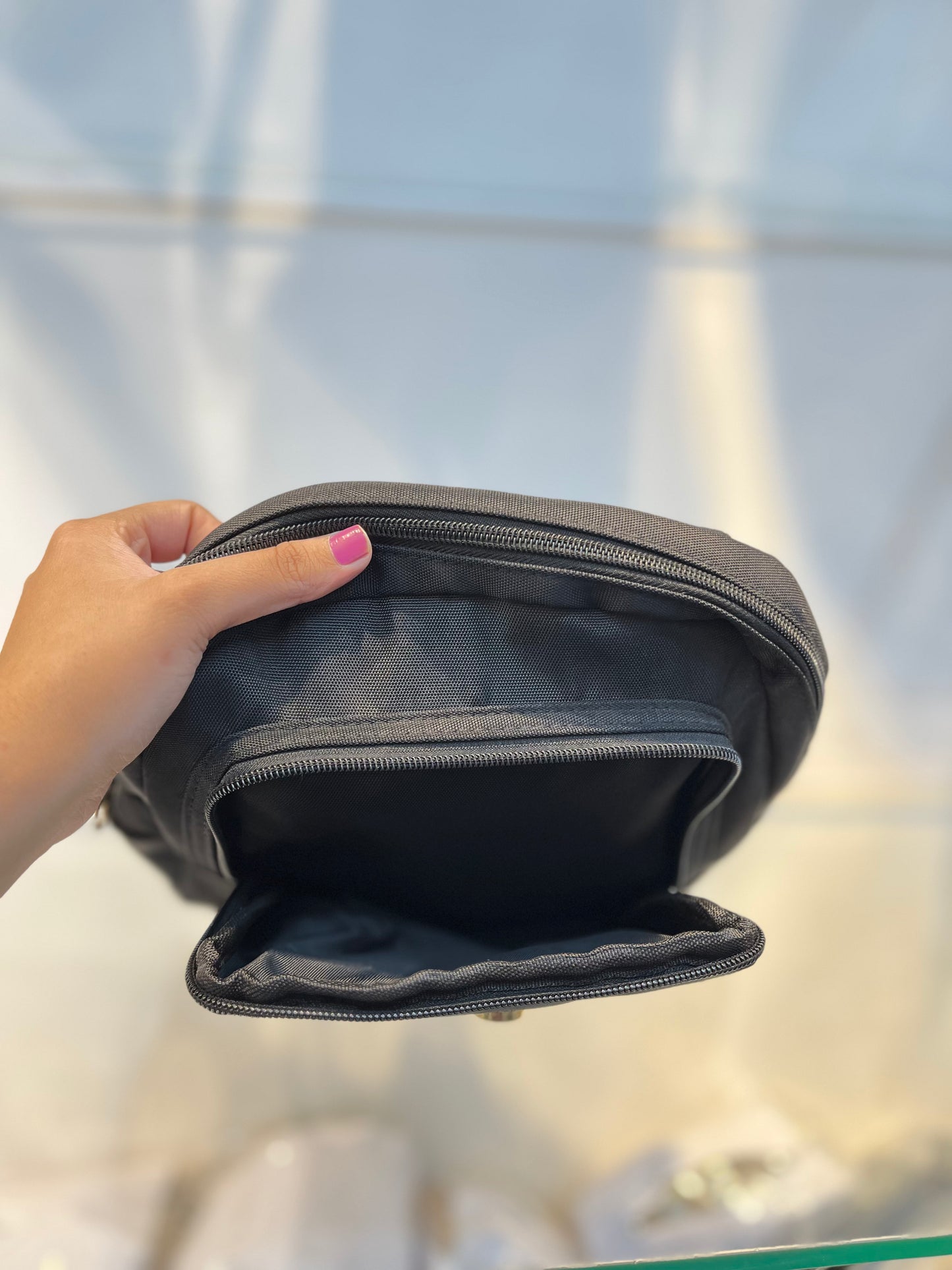 Water-Resistant Black Backpack with Imported Matte Fabric