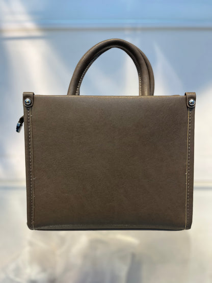 Minmin Grey Faux Leather Handbag with Sling