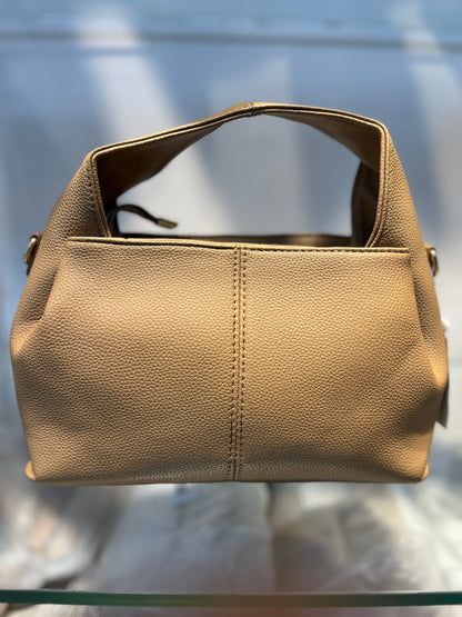 Premium Vegan Leather Khakhi Sling Vanilla Handbag