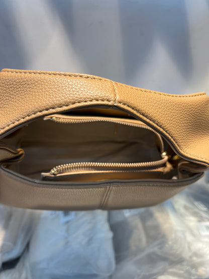 Premium Vegan Leather Khakhi Sling Vanilla Handbag