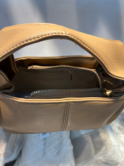 Premium Vegan Leather Khakhi Sling Vanilla Handbag