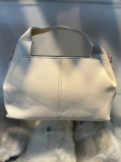 Premium Vegan Leather Off White Sling Vanilla Handbag