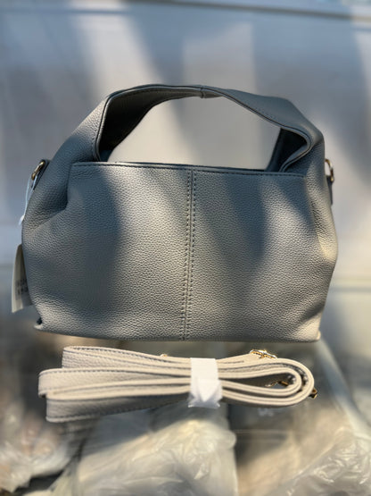Premium Vegan Leather Grey Sling Vanilla Handbag