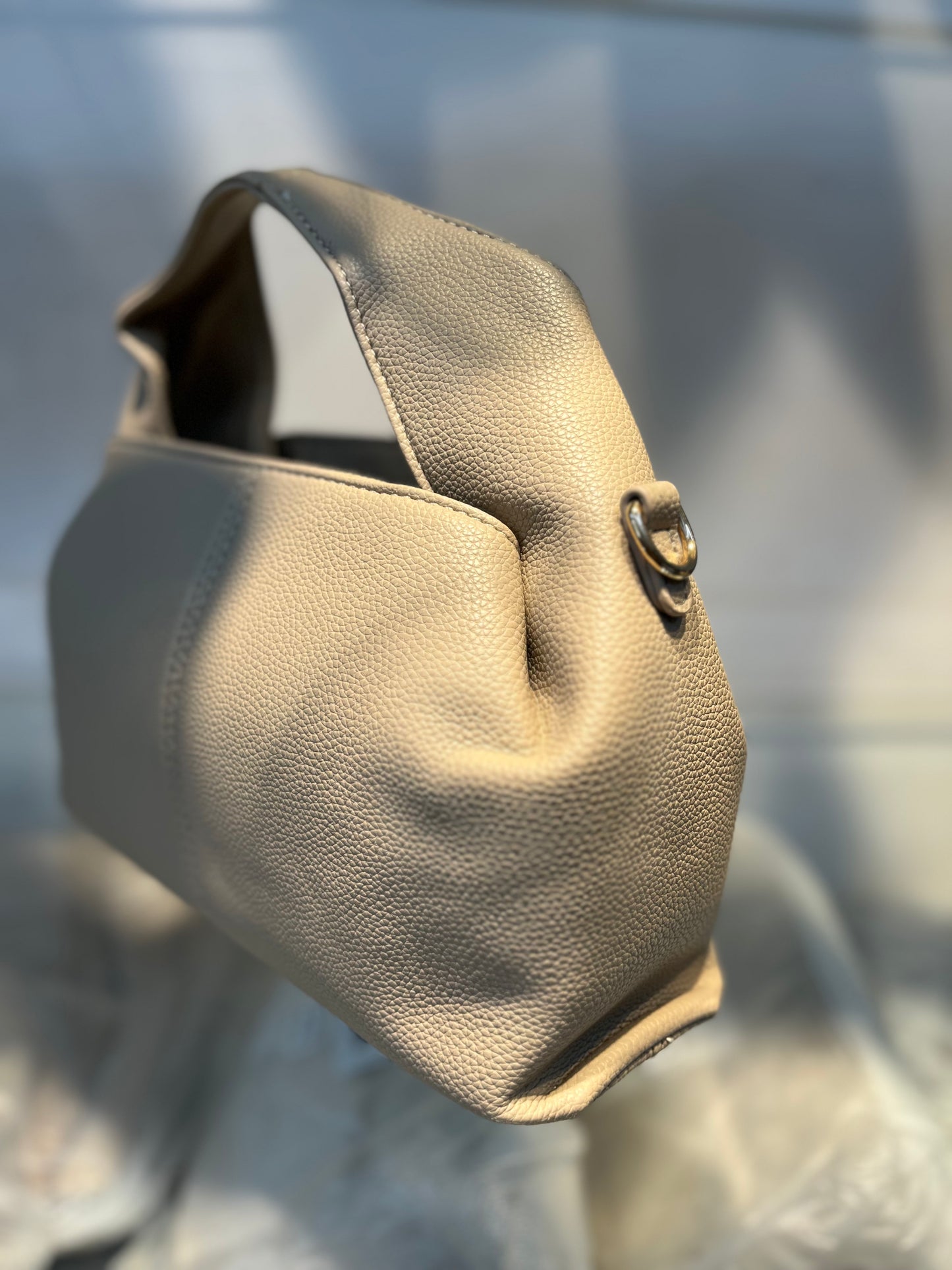 Premium Vegan Leather Beige Sling Vanilla Handbag