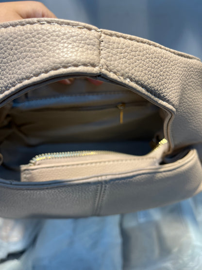 Premium Vegan Leather Beige Sling Vanilla Handbag