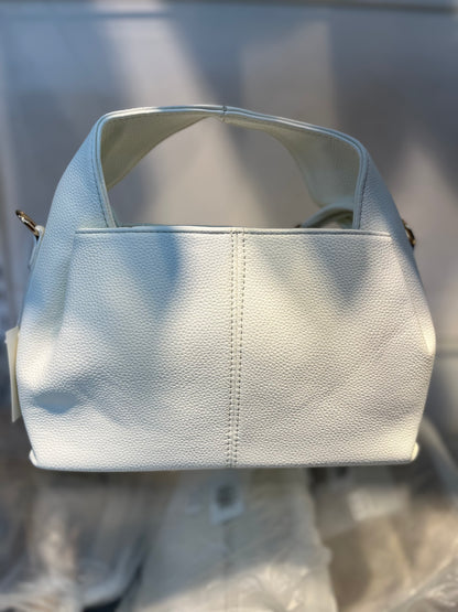 Premium Vegan Leather White Sling Vanilla Handbag