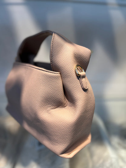 Premium Vegan Leather Pink Sling Vanilla Handbag