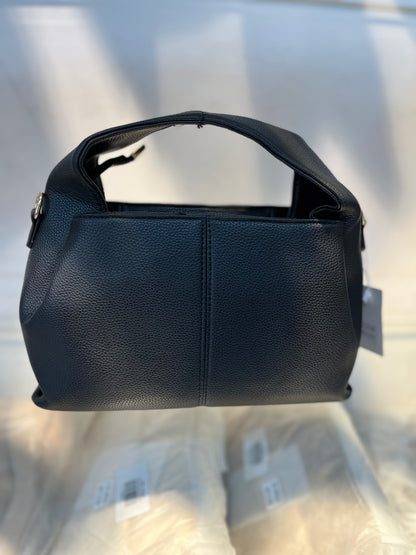 Premium Vegan Leather Black Sling Vanilla Handbag
