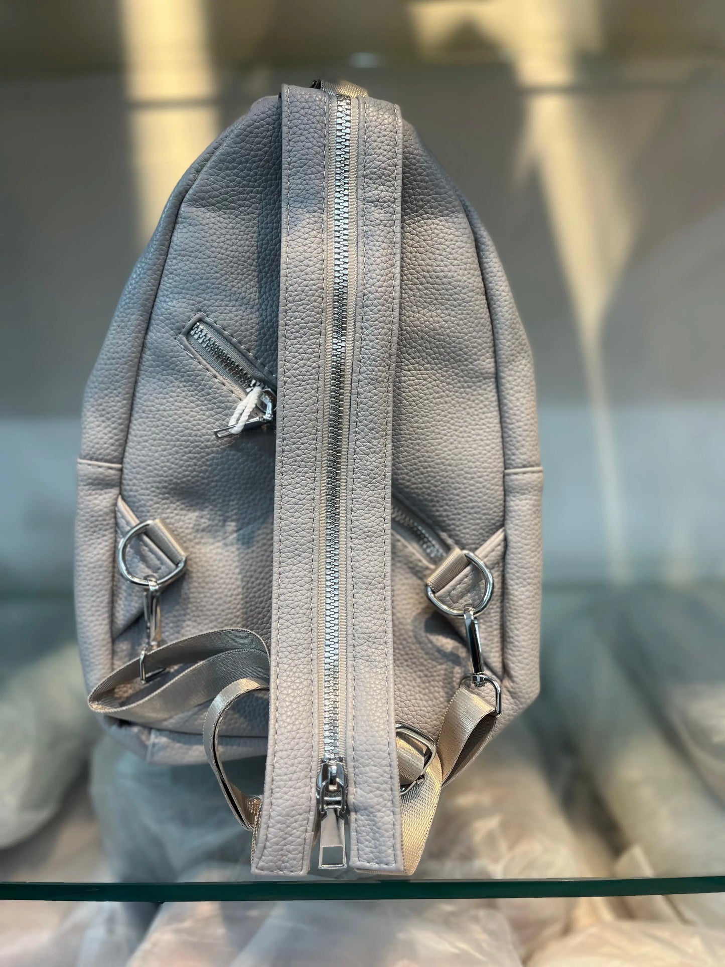 Premium Soft Vegan Leather Chest Bag – Elegant Sand Beige Crossbody Sling for Travel & Daily Wear