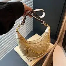 Monogram Crescent Vegan Leather Hobo Bag – Ivory & Sand