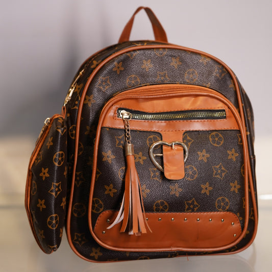 Chic & Playful Monogram Mini Backpack with Tassel Charm