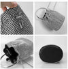 Dazzling Silver Rhinestone Potli Clutch Bag with Kada Handle & Sling