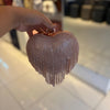 Rose Gold Dazzle Heart Clutch | Crystal Fringe Party Handbag