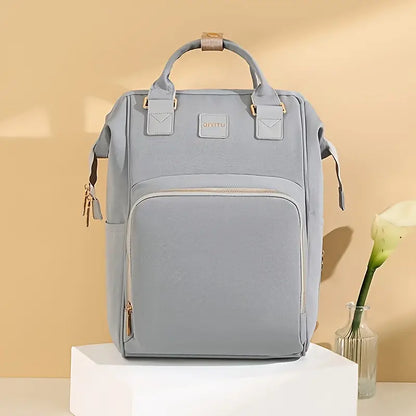 Luxe Imported Satin Water-Resistant Commuter Backpack with Thermal & Smart Storage Grey