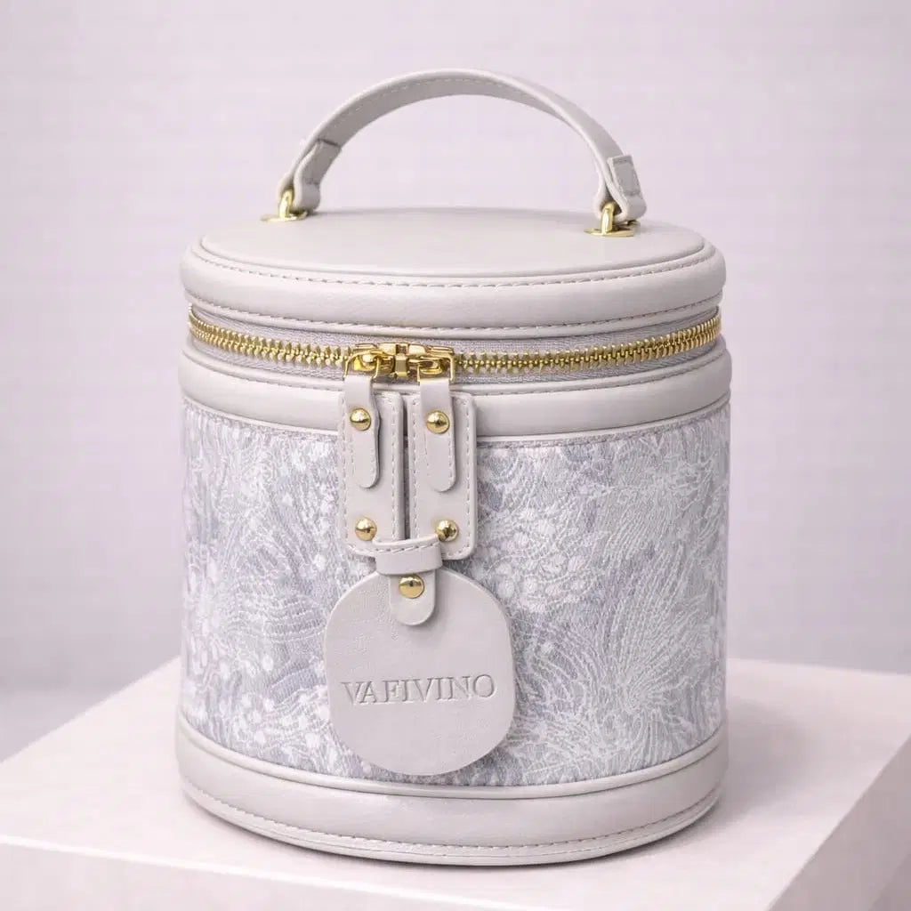 Luxurious Cylindrical Vegan Leather Crossbody