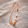 Rose-Toned Linked Infinity Bangle | Water-Resistant & Non-Allergic