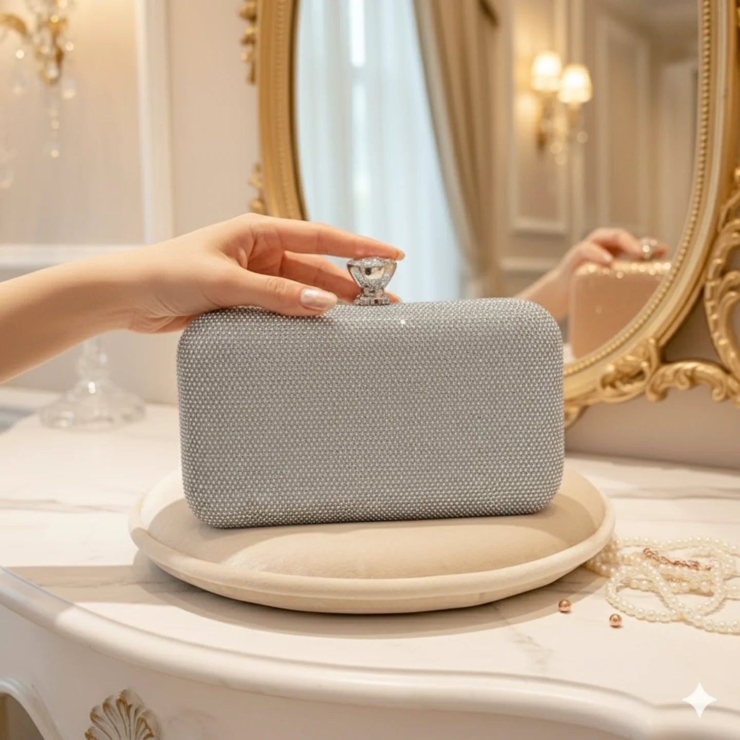 Glam and Shine: The Silver Evening Clutch