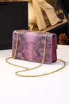 The Pantheon Vegan Python Sling in Royal Orchid