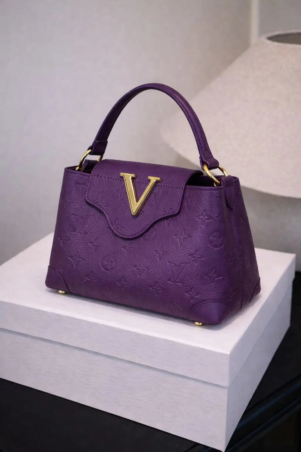 The Amethyst Heritage Monogram Satchel