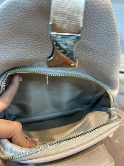 Premium Soft Vegan Leather Chest Bag – Elegant Sand Beige Crossbody Sling for Travel & Daily Wear