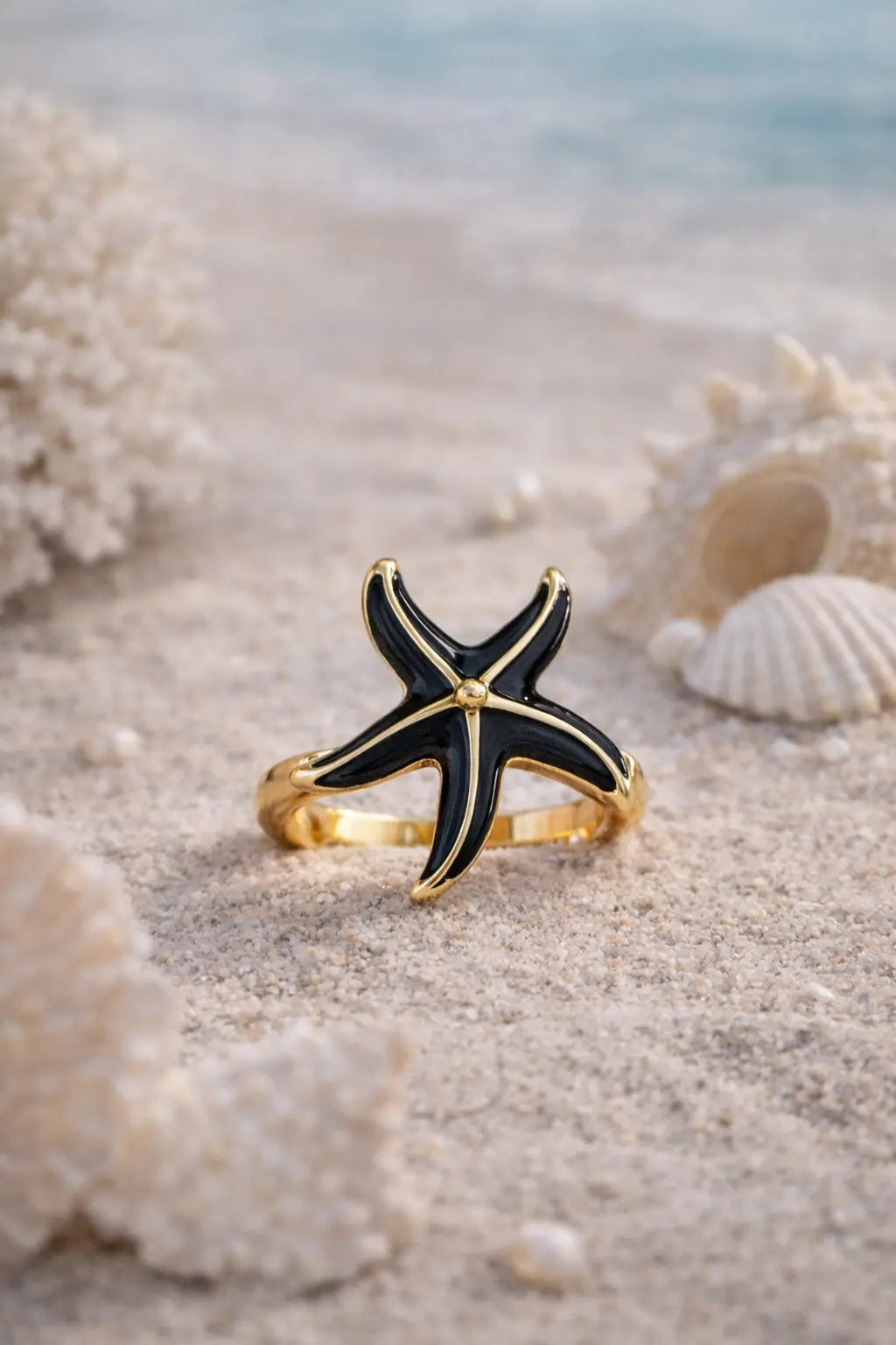 Midnight Star: The Onyx Starfish Jewelry Combo