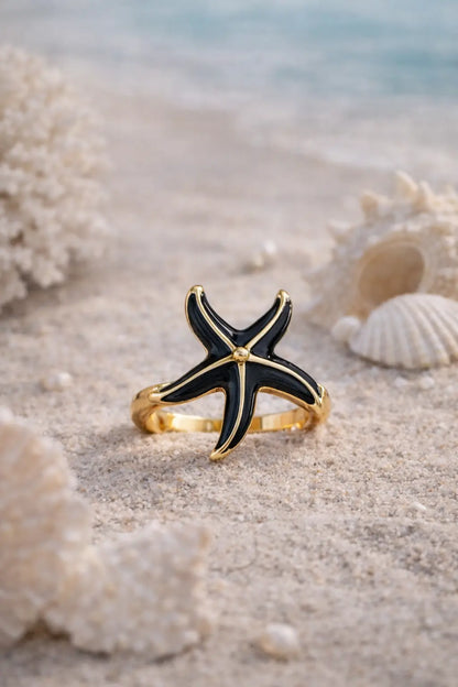 Midnight Star: The Onyx Starfish Jewelry Combo