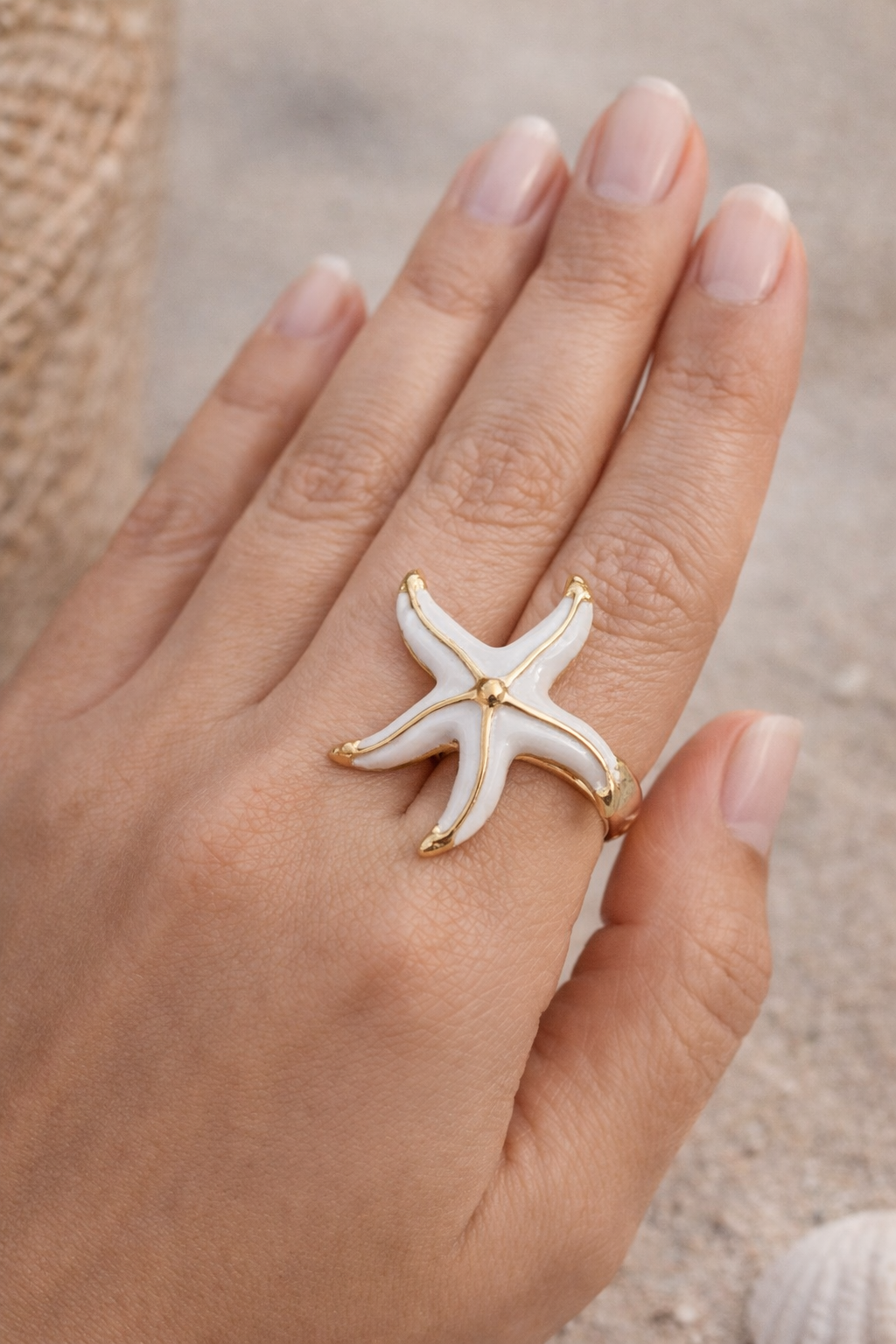 Oceanic Elegance: The White Starfish Jewelry Combo