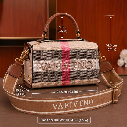 Camel Luxe Vegan Leather Sling Handbag