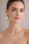 Oceanic Elegance: The White Starfish Jewelry Combo