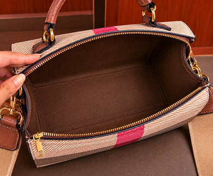 Camel Luxe Vegan Leather Sling Handbag
